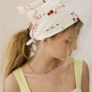 Floral Embroidered Headscarf